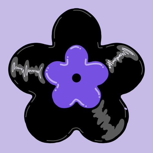 Flower sticker illustration