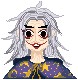 Witch pixel art — scary expression