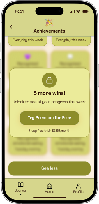 Achievements screen 3