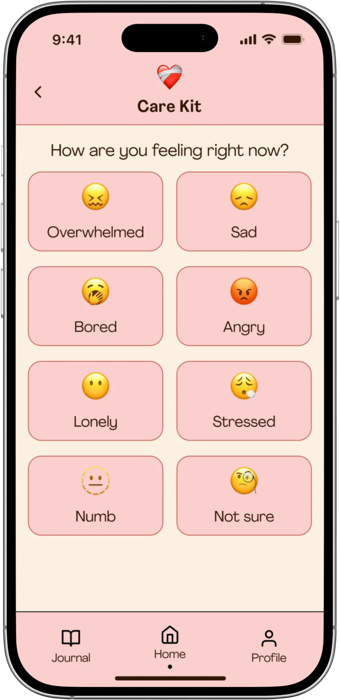 Care Kit screen 1