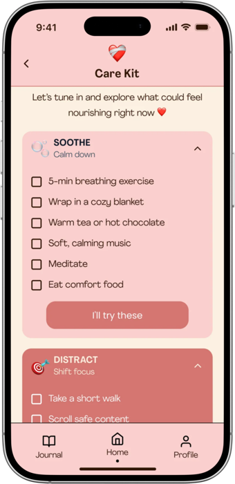 Care Kit screen 4