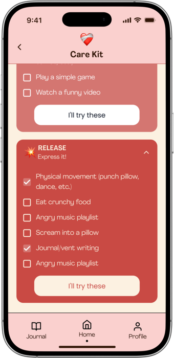 Care Kit screen 5